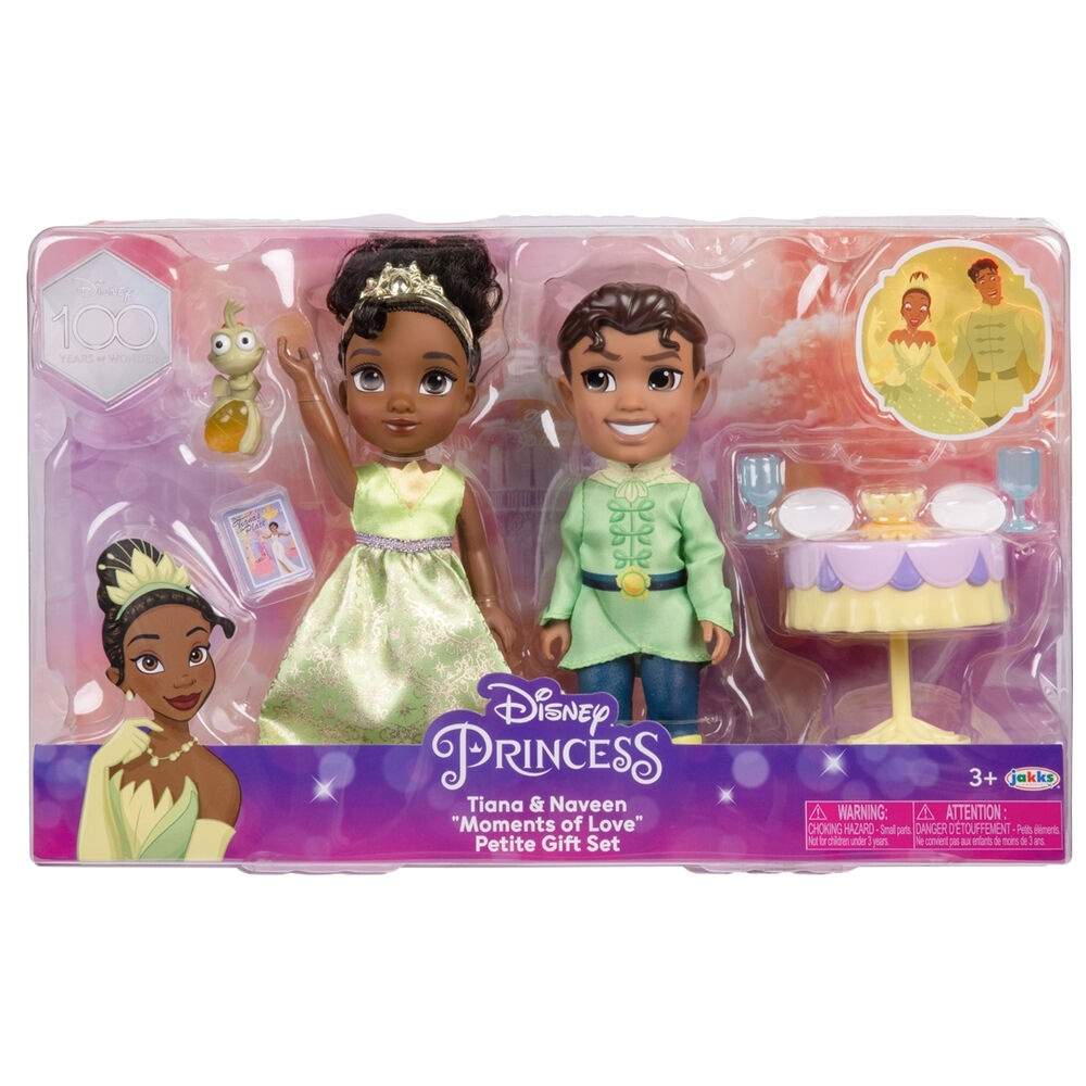 Prinsessen og frøen Tiana og Naveen dukker, 15 cm sæt