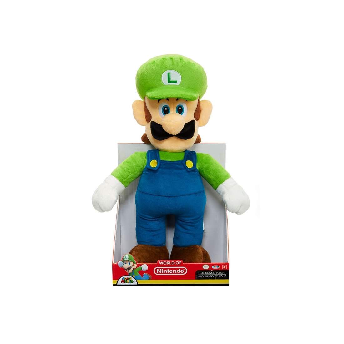 Super Mario Luigi Jumbo plyschleksak 50 cm, mjuk och gosig | Hem & Hobby | Pryloteket