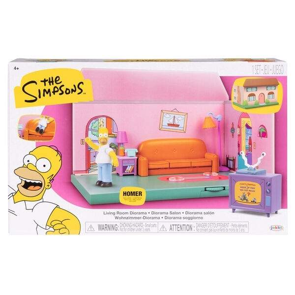 Simpsons House -leikkisetti figuurien ja tarvikkeiden kanssa