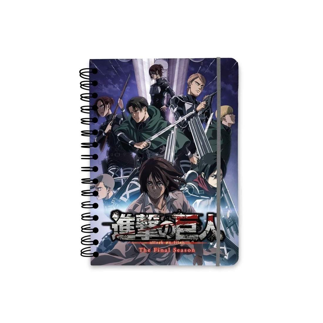 Attack on Titan A5 Notebook med tomma sidor för skissning | Hem & Hobby | Pryloteket