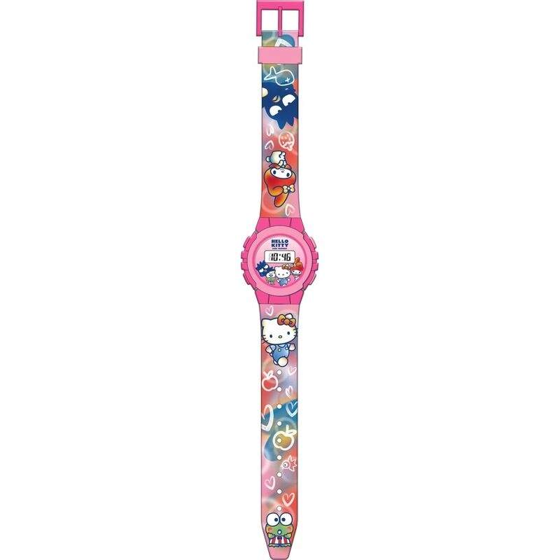 Digitalt ur med Hello Kitty-design og justerbar rem