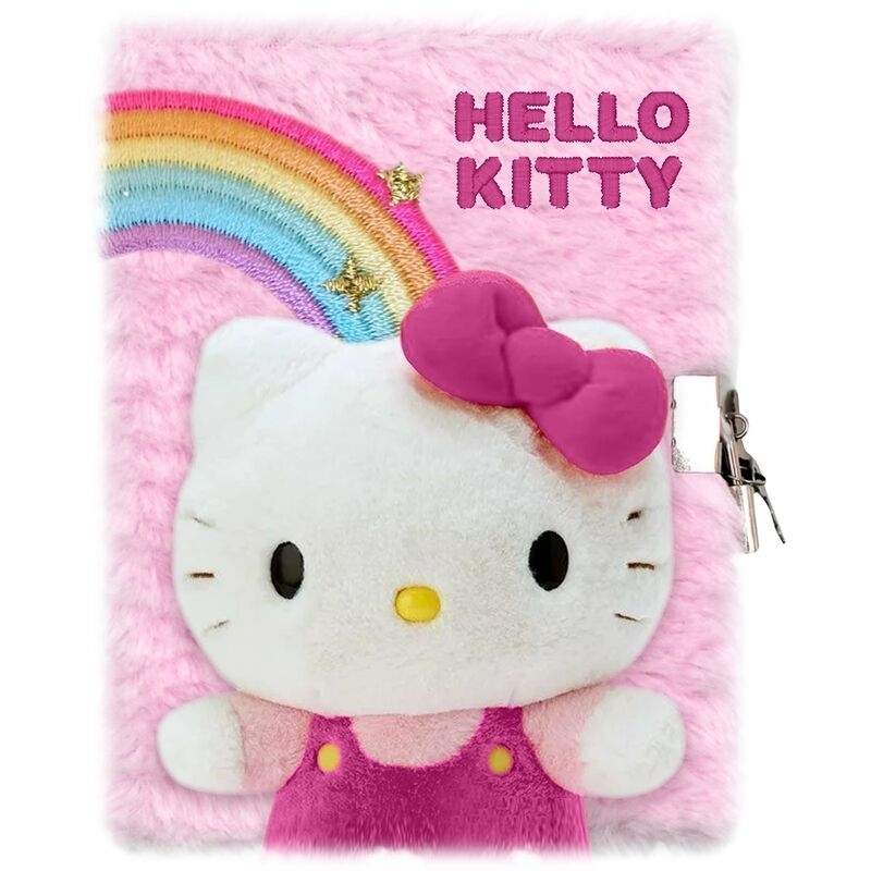 Hello Kitty plyschdagbok med lås och 80 sidor | Hem & Hobby | Pryloteket