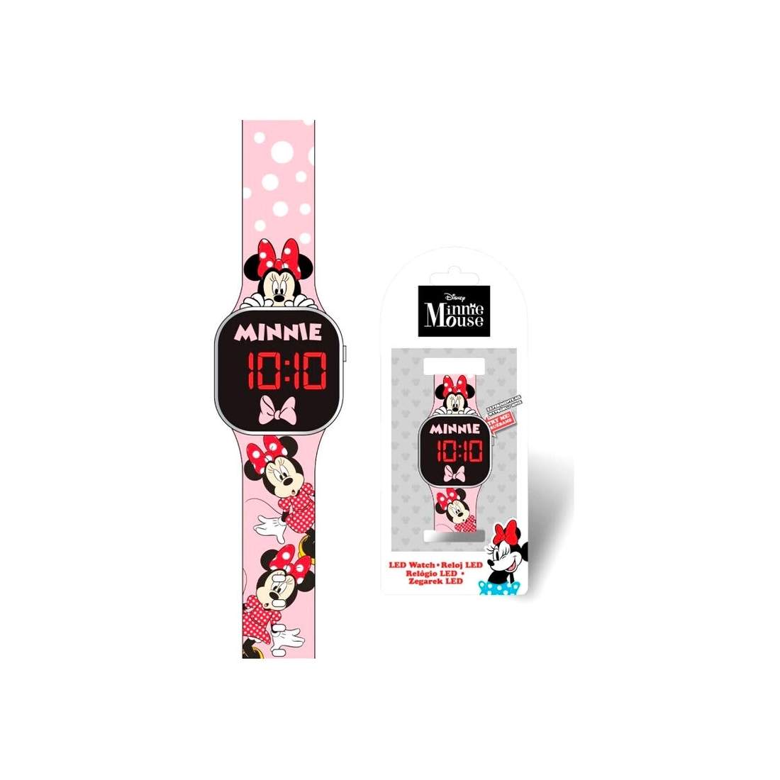 Minnie Mouse LED-klocka för barn, justerbar rem | Hem & Hobby | Pryloteket