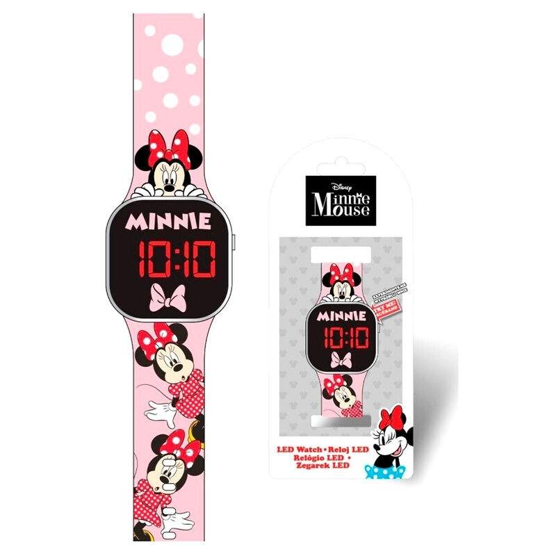 Minnie Mouse LED-ur til børn, justerbar rem
