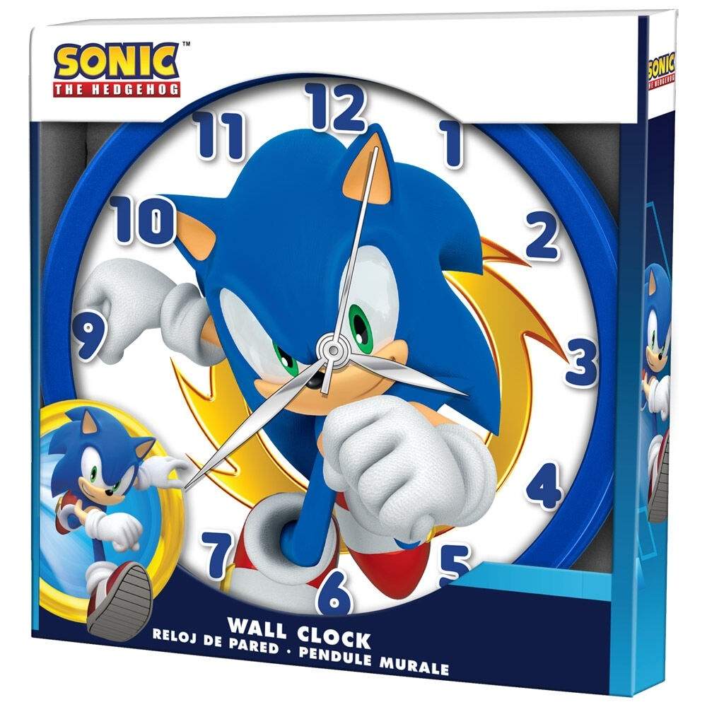 Sonic The Hedgehog väggklocka, 12-tums, batteridriven | Hem & Hobby | Pryloteket