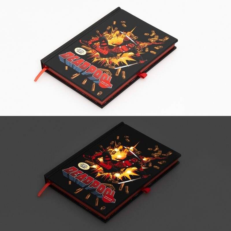 Deadpool A5 Premium LED Notebook med Light-Up Cover