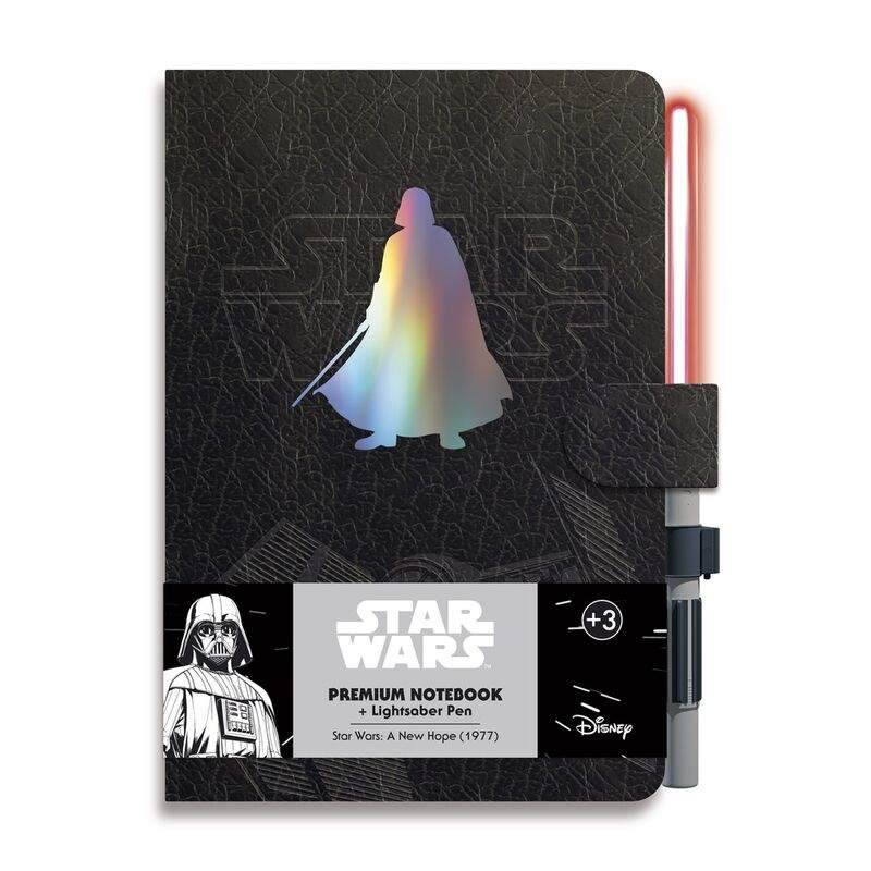 Darth Vader A5 notesbog med lyssværd pennesæt