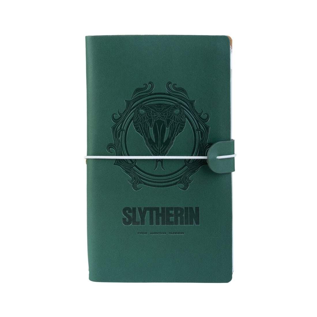 Slytherin Travel Notebook med fodrade sidor och bokmärke | Hem & Hobby | Pryloteket