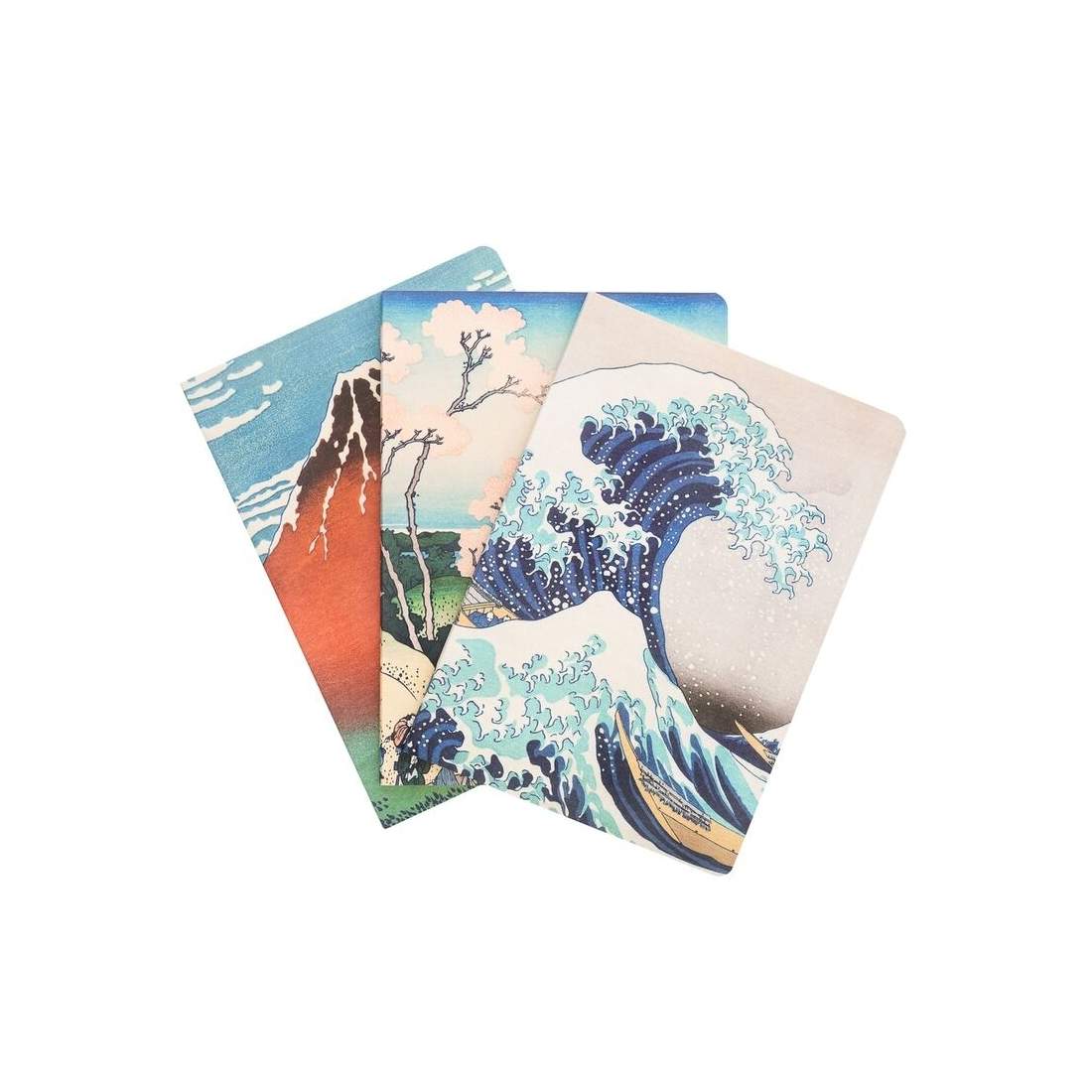 The Great Wave of Kanagawa A5 Notebook Set om 3 | Hem & Hobby | Pryloteket