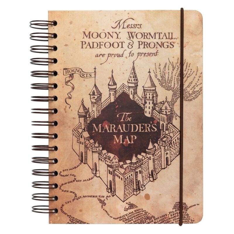 Marauders Map A5 notesbog til Harry Potter-fans