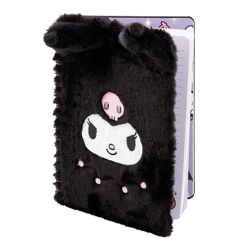 A5 Fluffy Notebook med Hello Kitty Kuromi Design