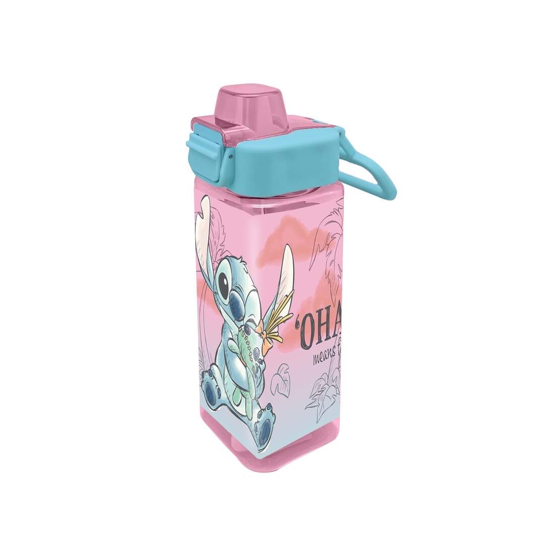 Stitch fyrkantig vattenflaska, 500 ml kapacitet, BPA-fri | Hem & Hobby | Pryloteket