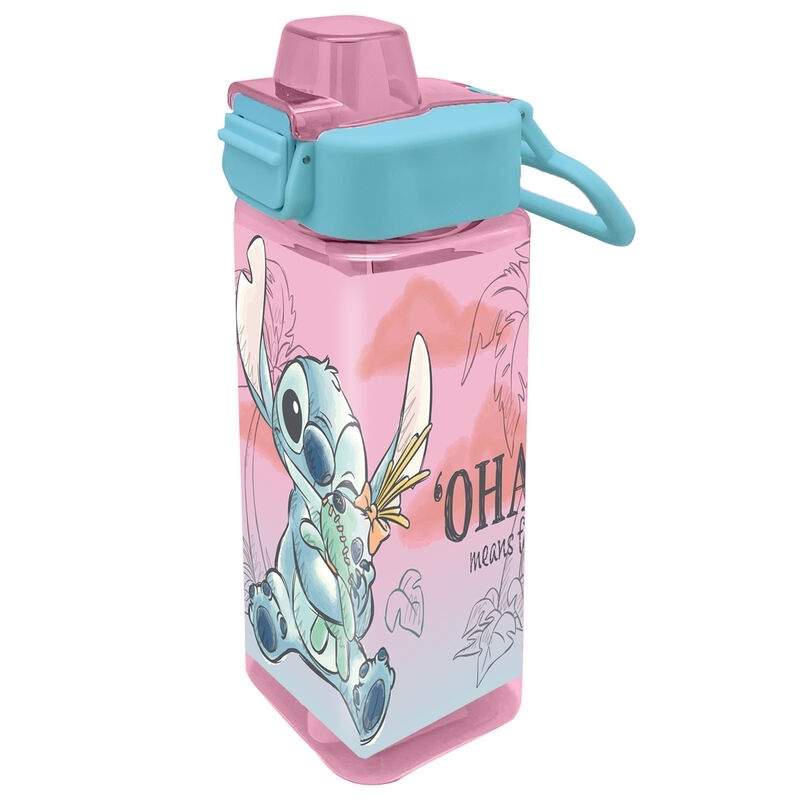 Stitch Square vandflaske, 500 ml kapacitet, BPA-fri