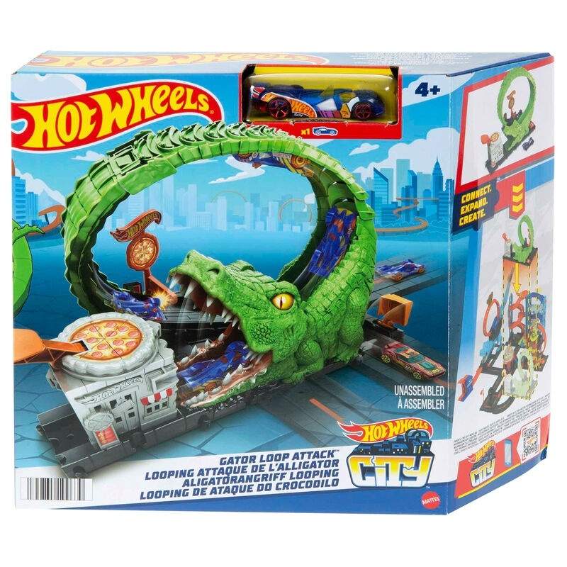 Gator Loop Attack -leikkisetti Hot Wheels -autoille ja -radoille