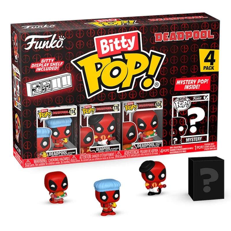 Blister 4-pak Bitty POP Marvel Deadpool badelegetøj
