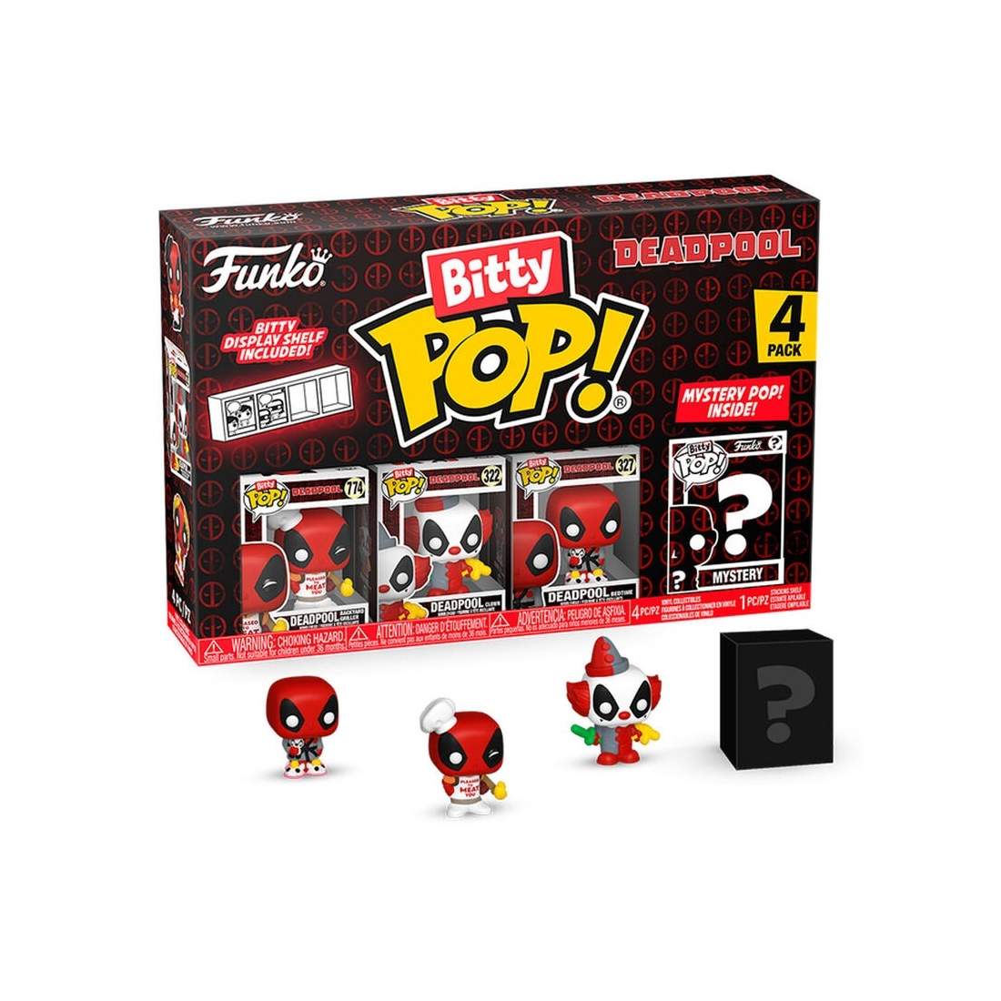 Blister 4-pack Bitty POP Marvel Deadpool samlarfigurer | Hem & Hobby | Pryloteket