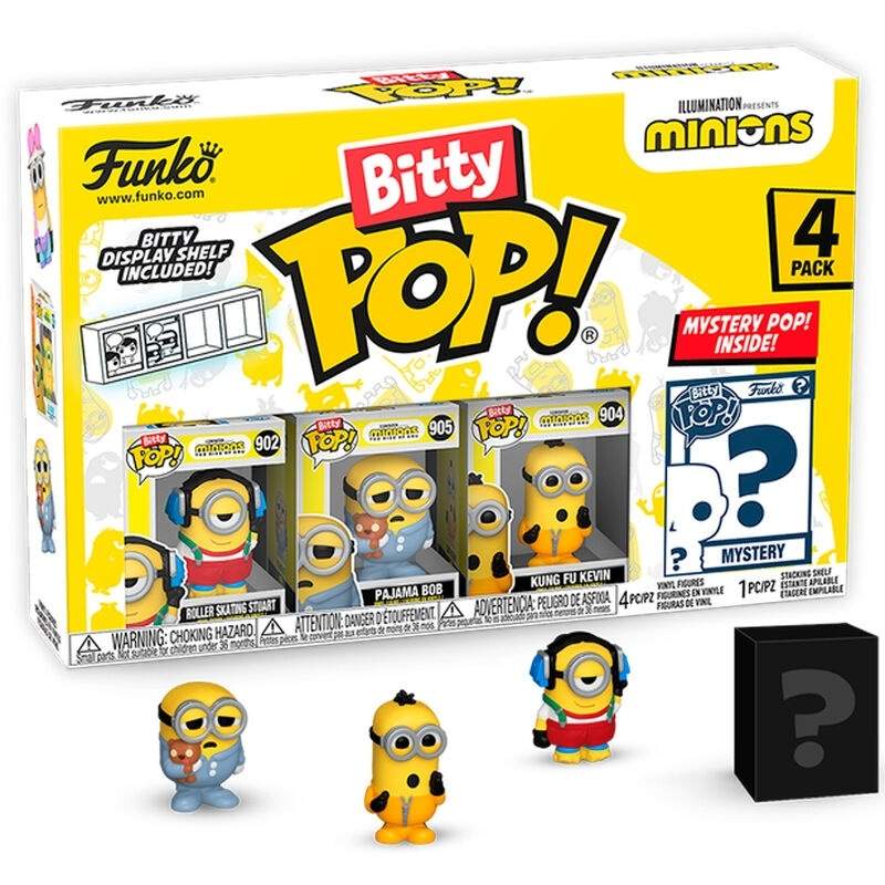 Blister 4-pak Bitty POP Minions Series 3 samleobjekter