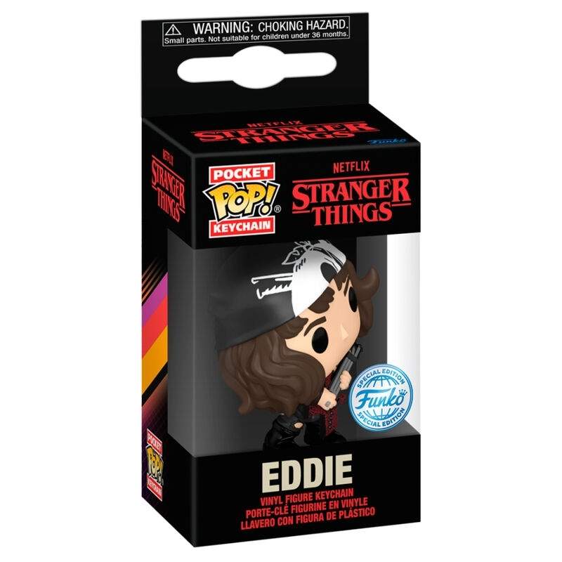Stranger Things Eddie Pocket POP nøglering, samlerfigur