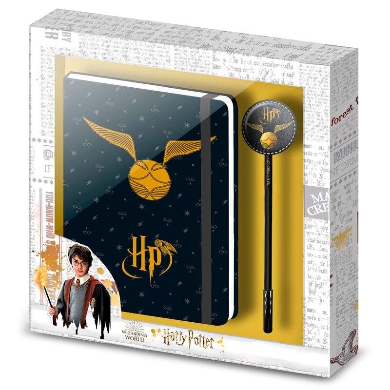 Harry Potter-dagbogssæt med vinger og kuglepen