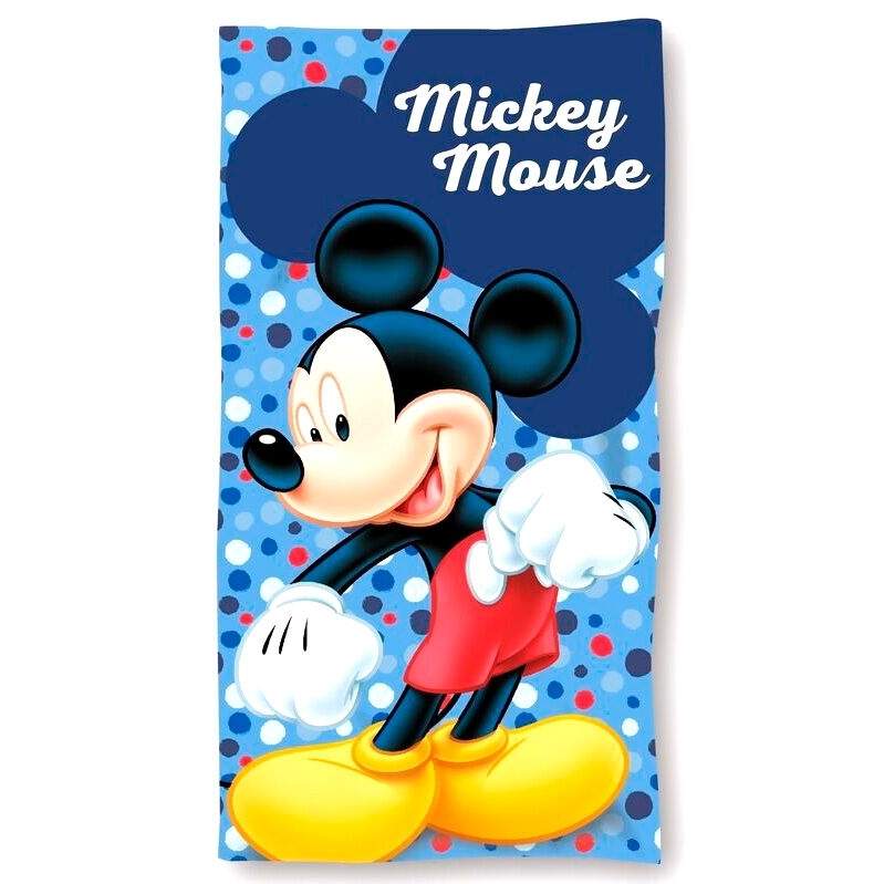 Mickey Mouse bomulds strandhåndklæde til børn, 30 x 60 tommer