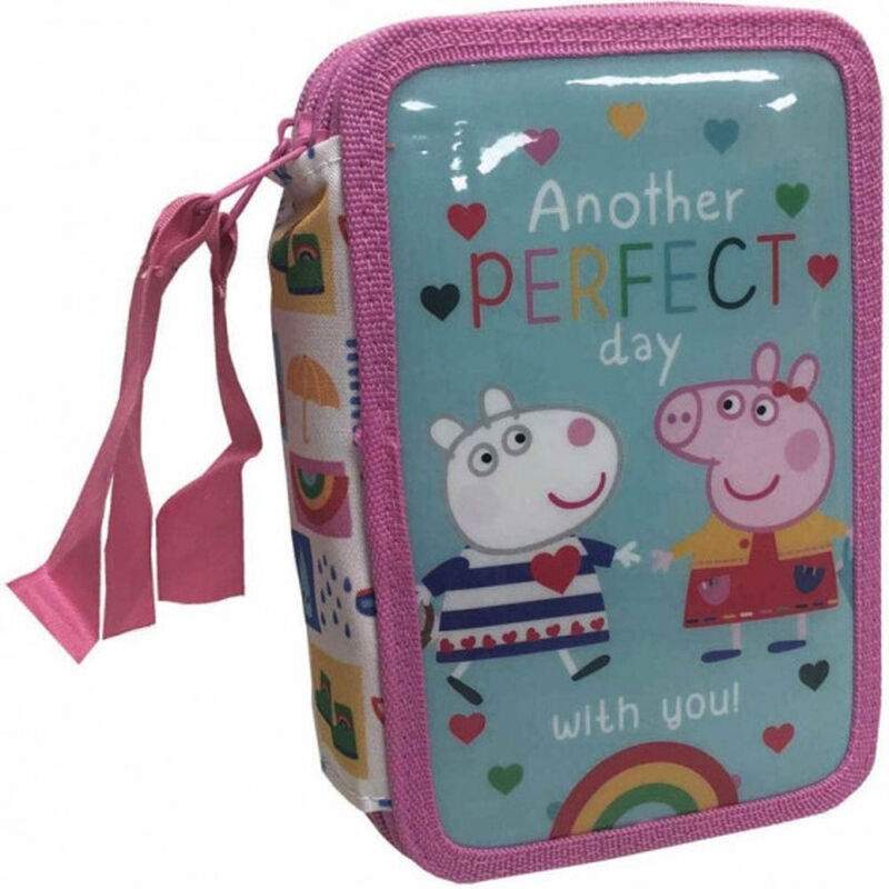 Penalhus med tredobbelte rum til børn, Peppa Pig Design