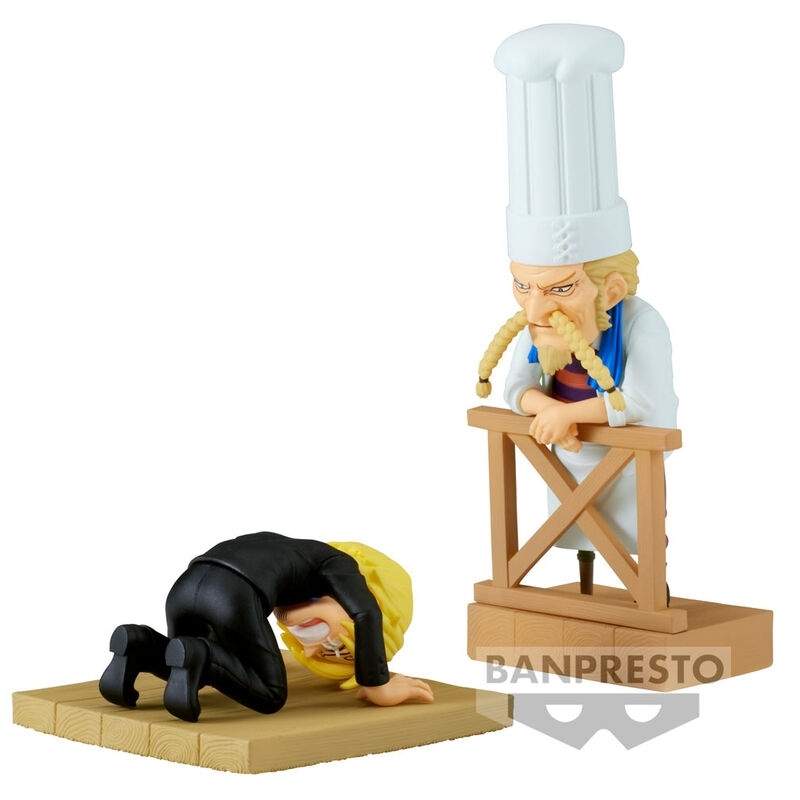 One Piece WCF Sanji & Zeff samlerfigurer, 8 cm sæt