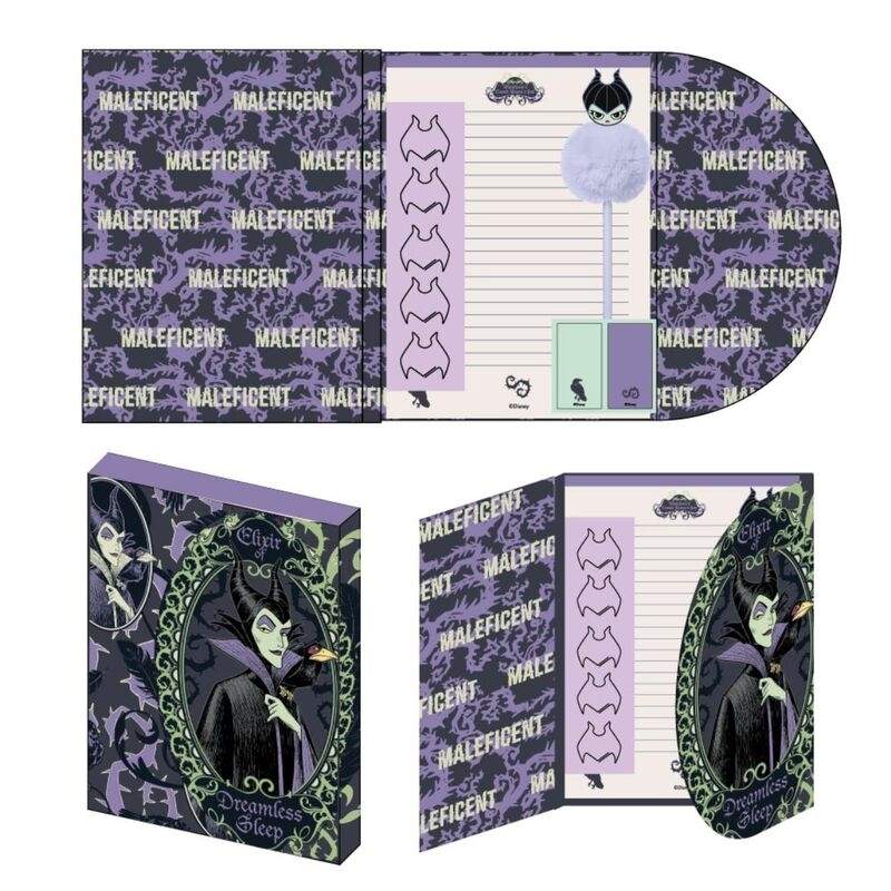 Disney Villains brevpapirsæt med notesbøger og klistermærker