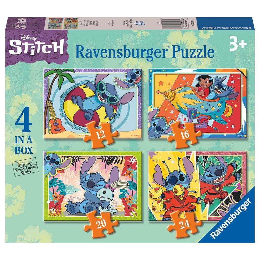 Stitch Puslespil sæt, 12-24 brikker, sjovt for alle aldre