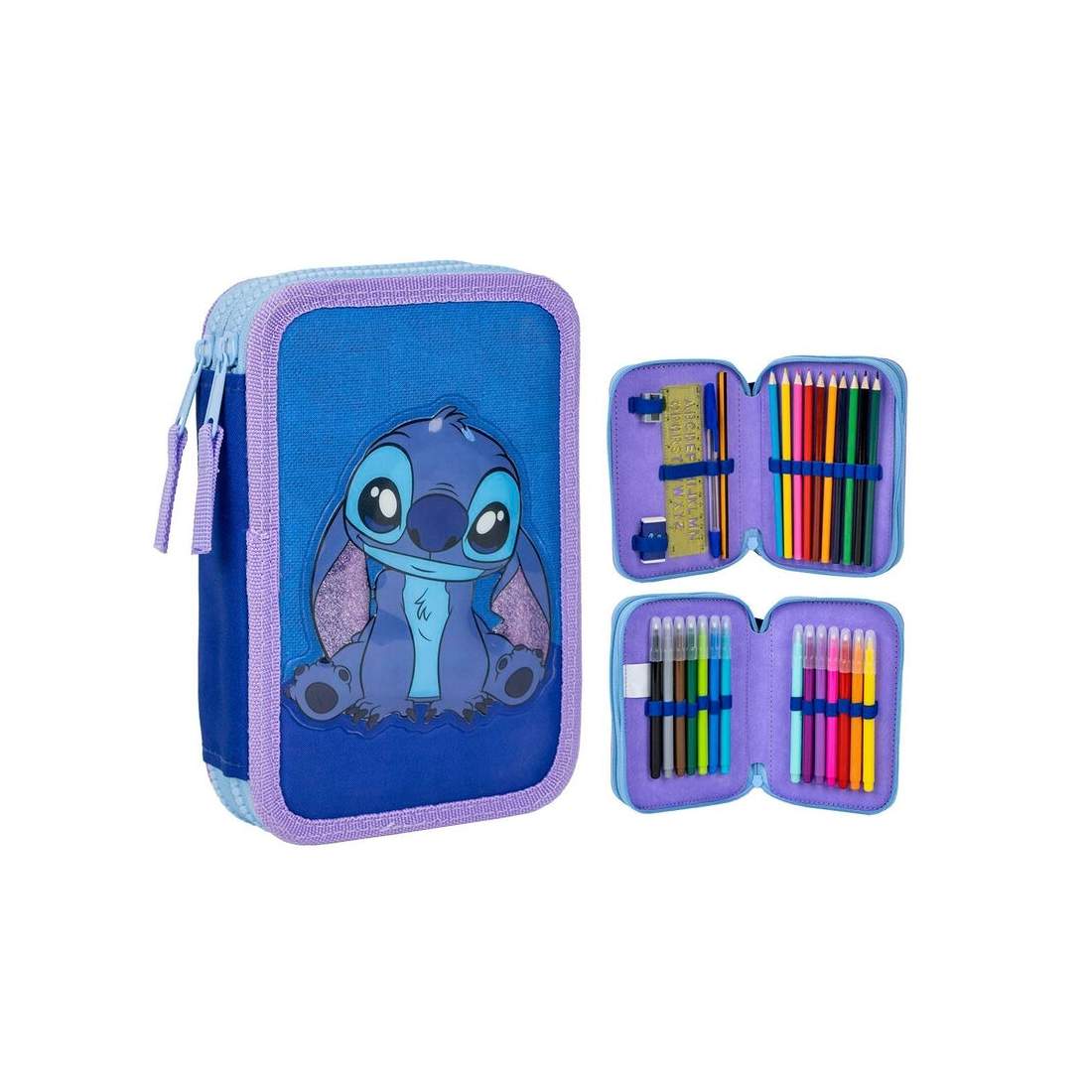 Stitch dubbelt pennfodral för skolmaterial och organisation | Hem & Hobby | Pryloteket