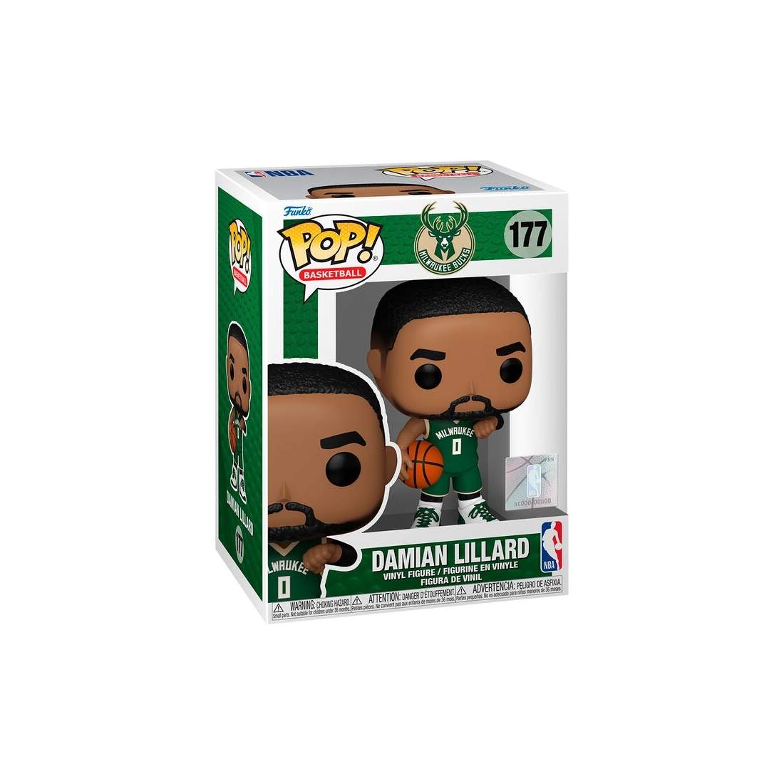 NBA Milwaukee Bucks Damian Lillard Popfigur, 6-tums samlarobjekt | Hem & Hobby | Pryloteket