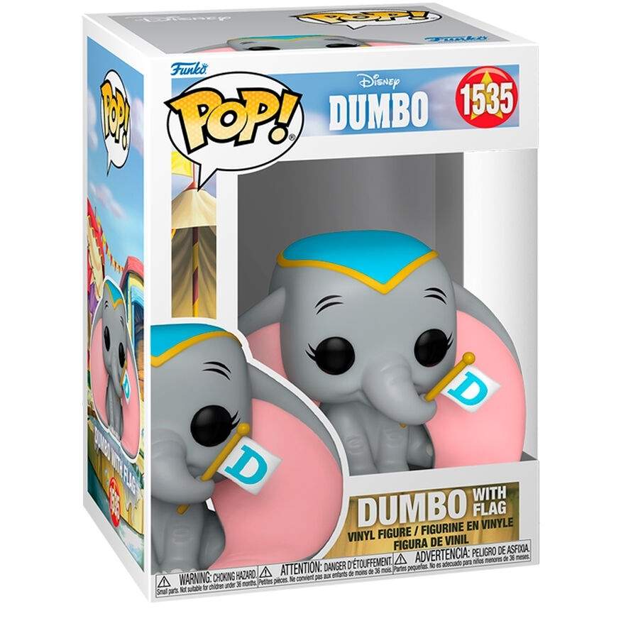 Dumbo figur med flag - Disney samlerlegetøj