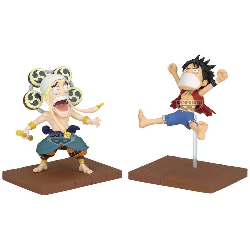 Yksiosainen keräilyfiguurisetti - Monkey D. Luffy & Enel, 7 cm