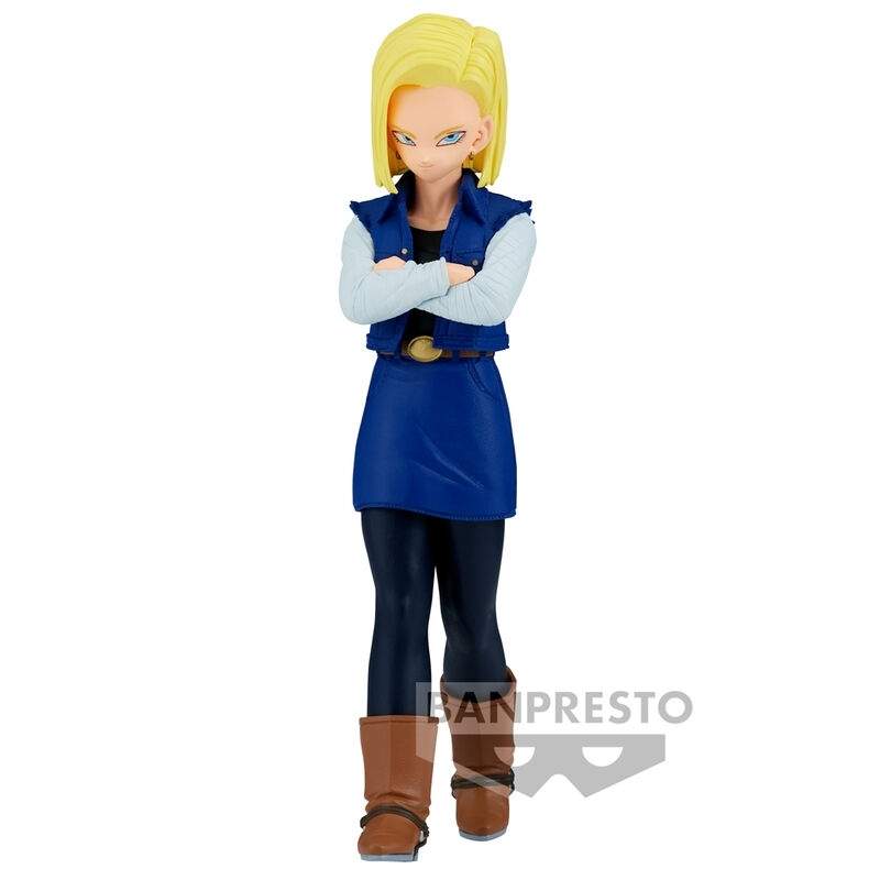Dragon Ball Z Android 18 Solid Edge Figur, 17 cm Højde