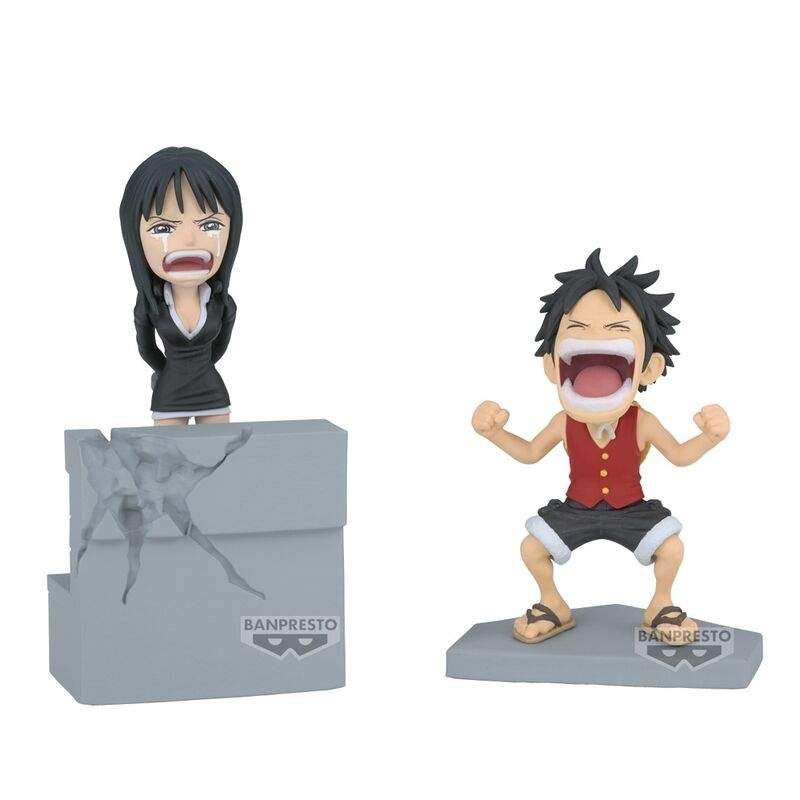 One Piece Collectible Figure Set - Luffy & Nico Robin, 10 cm