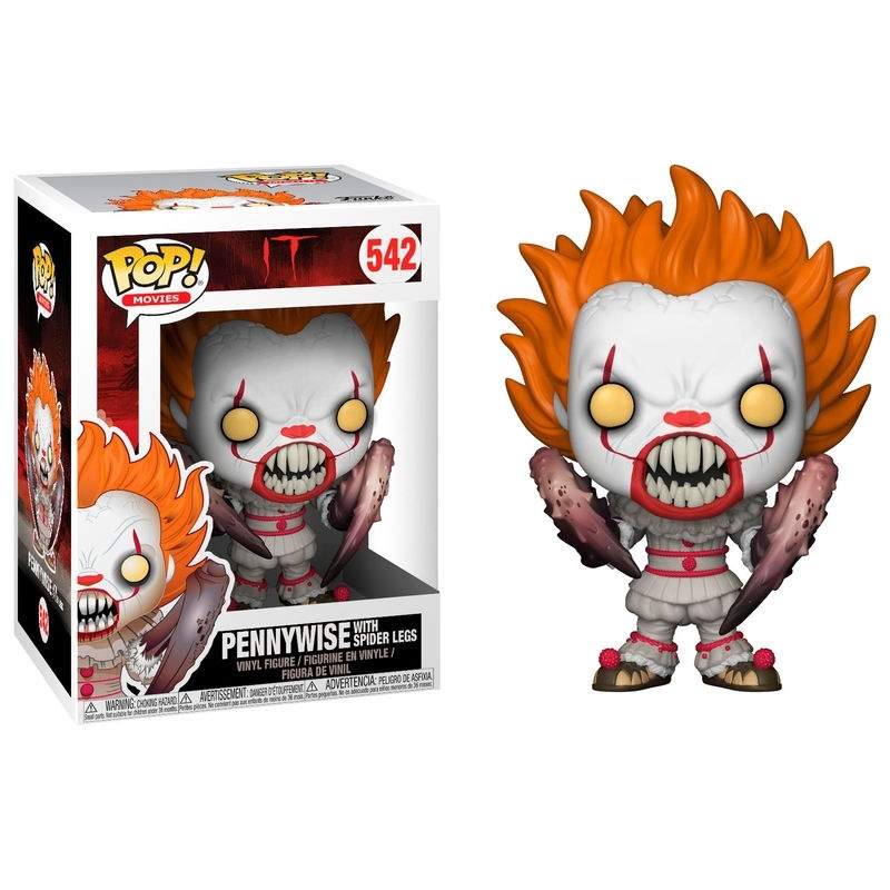 Pennywise figur med edderkoppeben, samlerobjekt gyserlegetøj