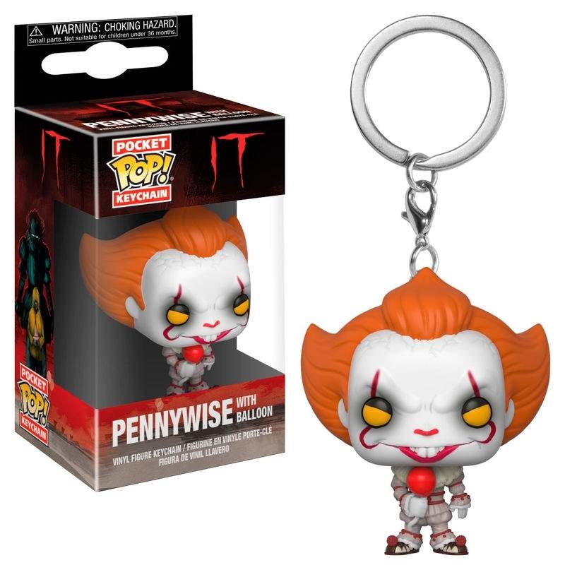 Pennywise-avaimenperä ilmapallolla, taskukokoinen keräily