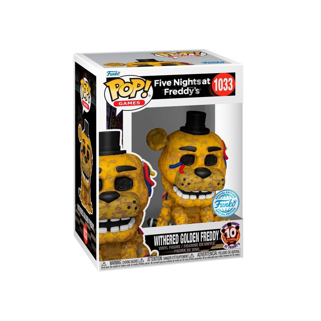 Fem nätter på Freddys förtorkade gyllene Freddy actionfigur | Hem & Hobby | Pryloteket