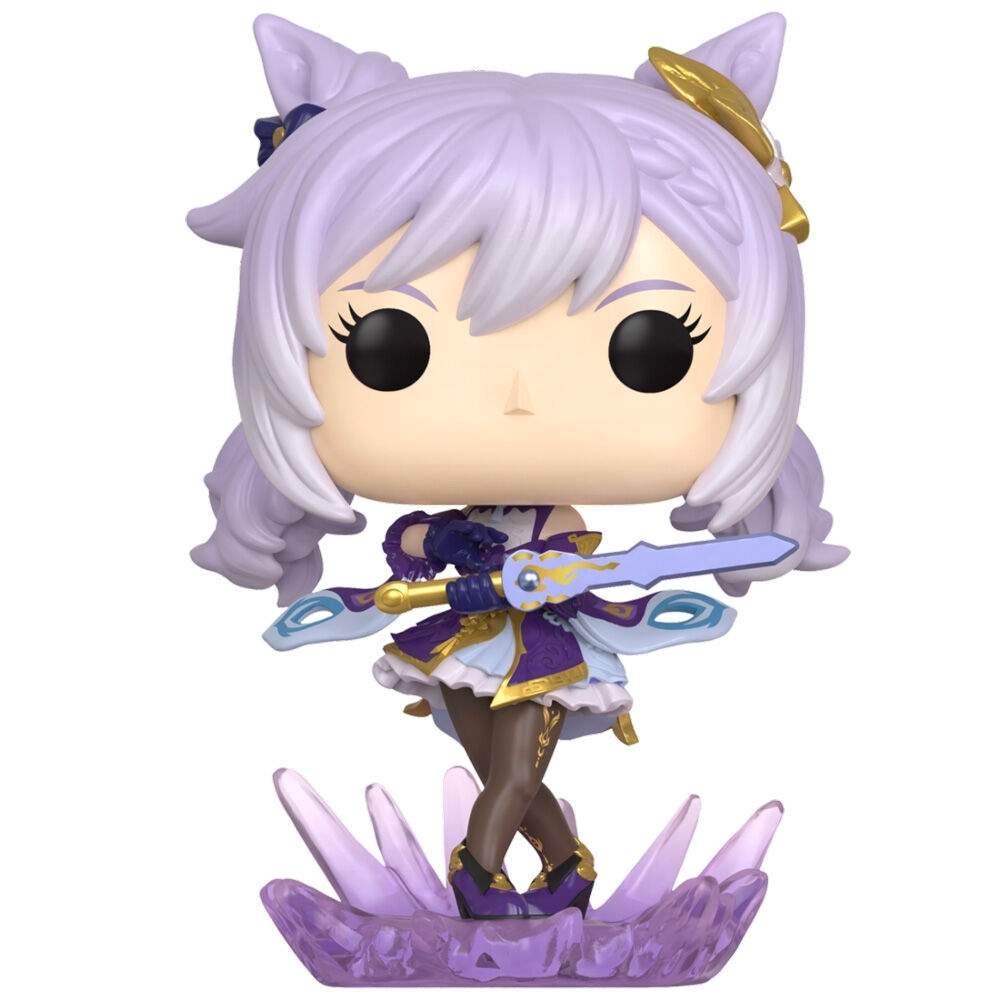 Genshin Impact Keqing POP figur, 4-tommer samlerlegetøj