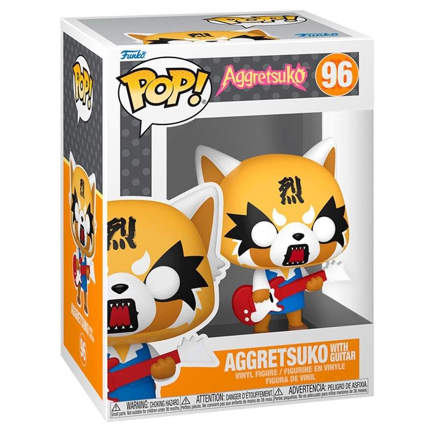Aggretsuko figur med guitar - samlerobjekt anime legetøj