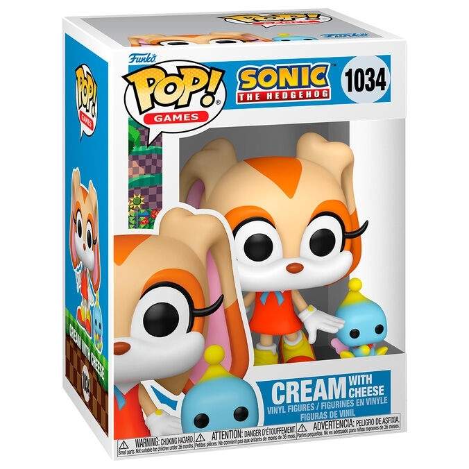 Sonic The Hedgehog Cream med ost figur, 4-tommer størrelse