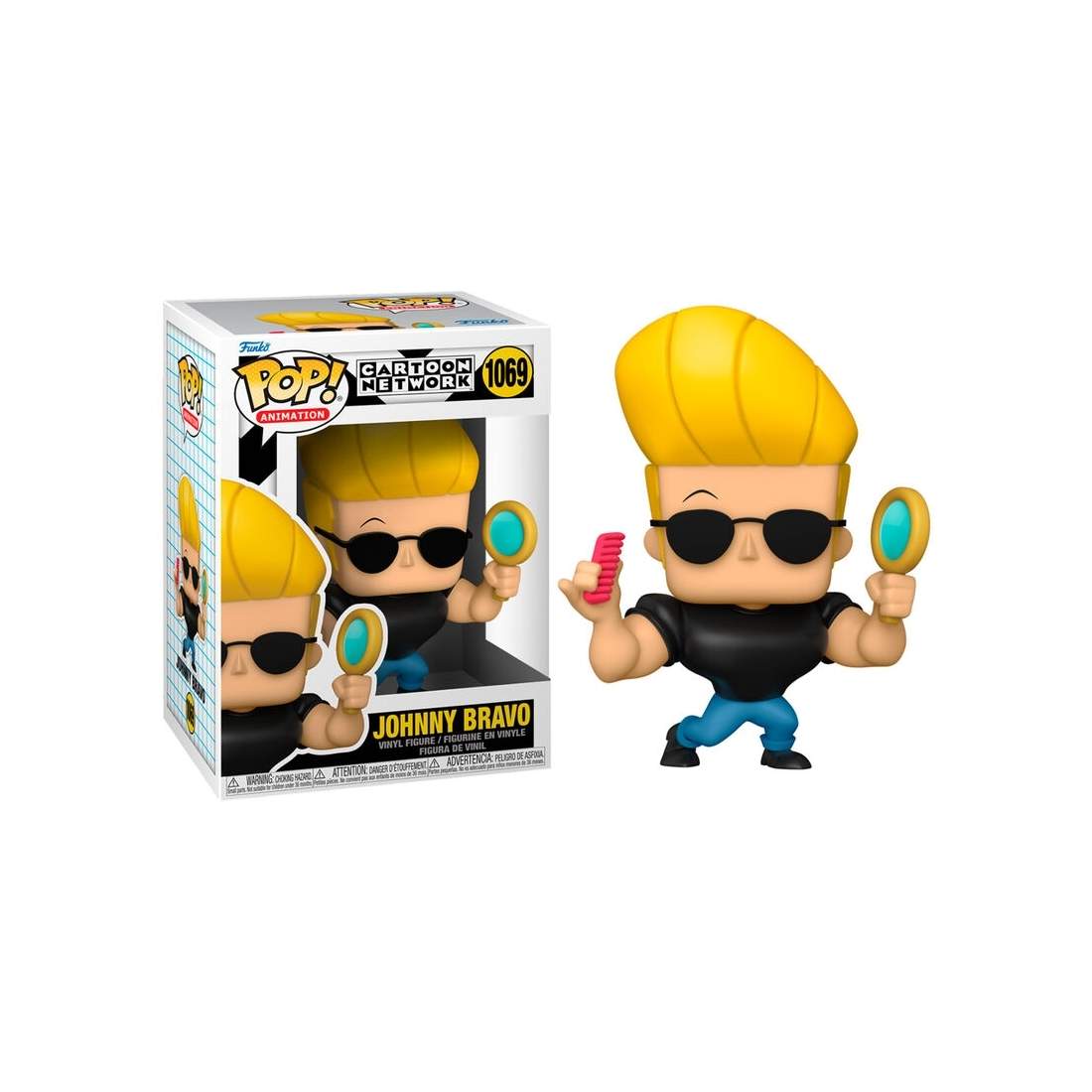 Johnny Bravo tecknad figur med spegel och kamtillbehör | Hem & Hobby | Pryloteket