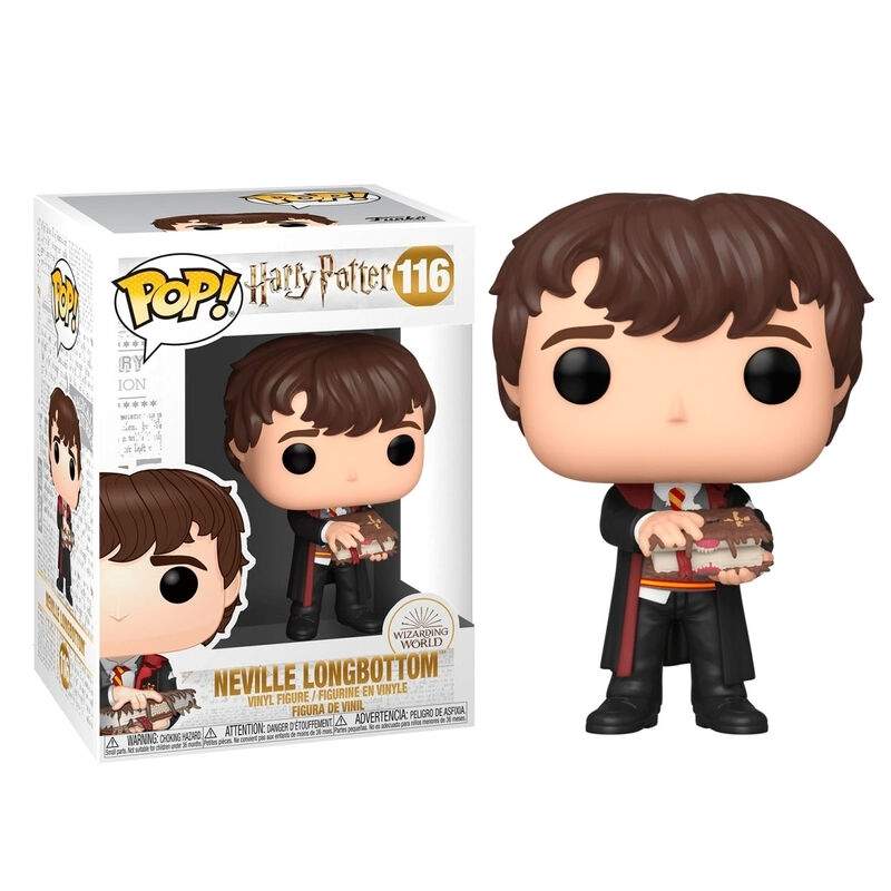 Harry Potter Neville Funko popfigur med monsterbog