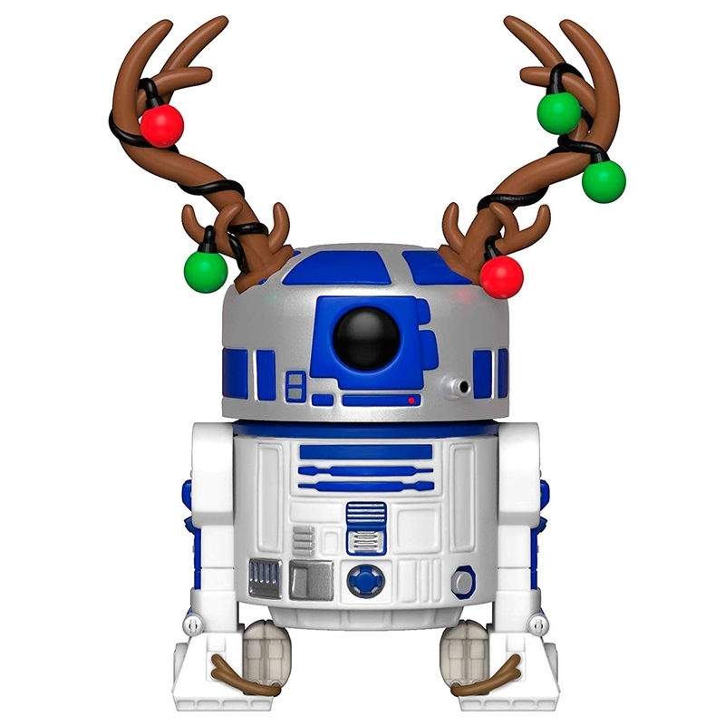 Star Wars Holiday R2-D2 figur med gevirer, 6-tommers størrelse