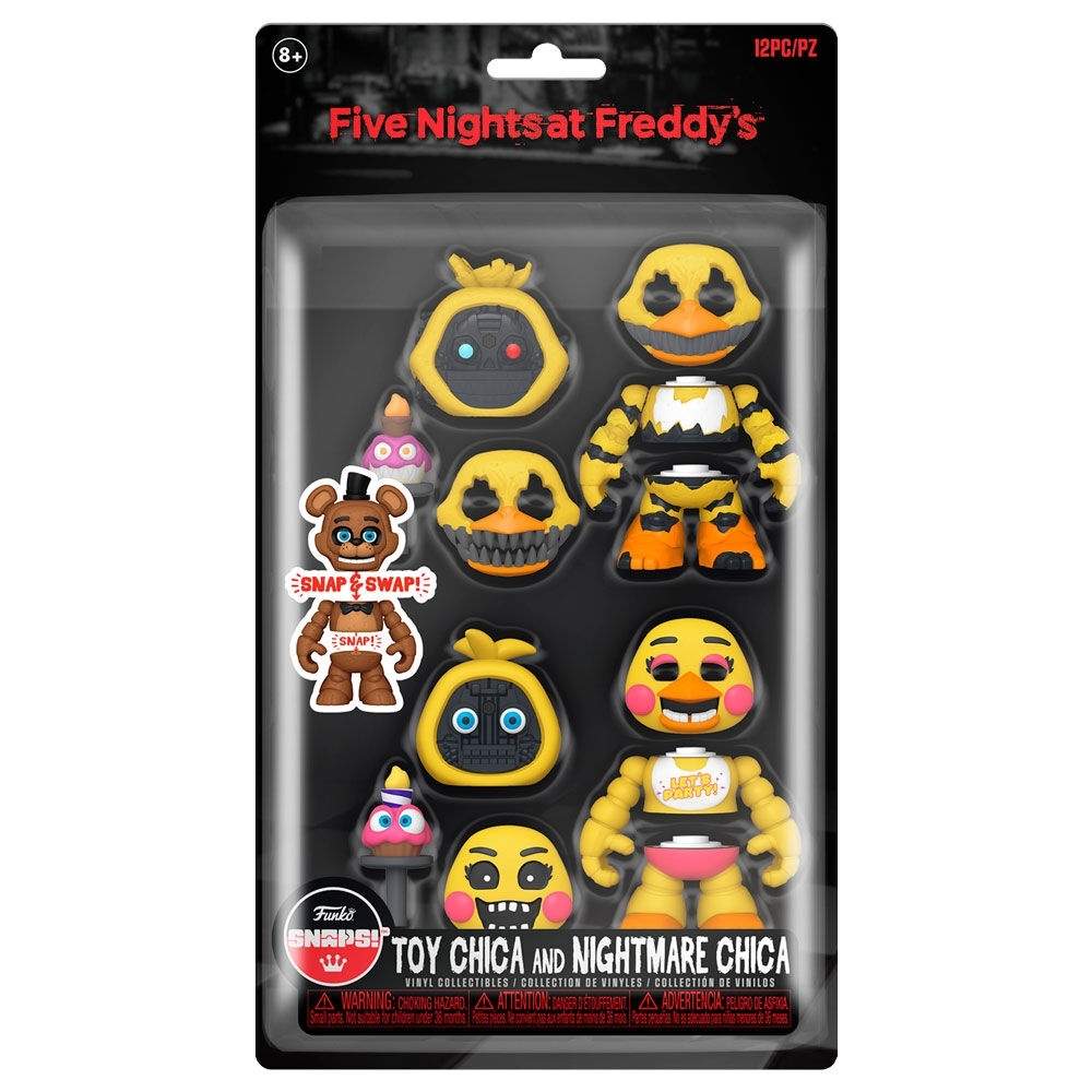Fem nætter hos Freddy's Toy Chica og Nightmare Chica figursæt