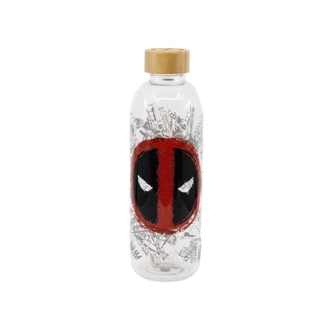 Deadpool glasflaska, 1030 ml kapacitet, hållbar design | Hem & Hobby | Pryloteket