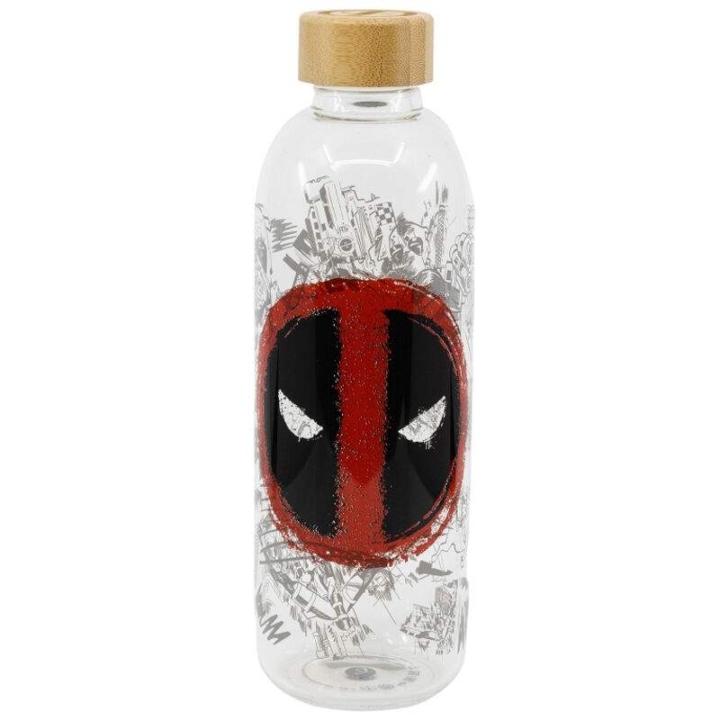 Deadpool glasflaske, 1030 ml kapacitet, holdbart design