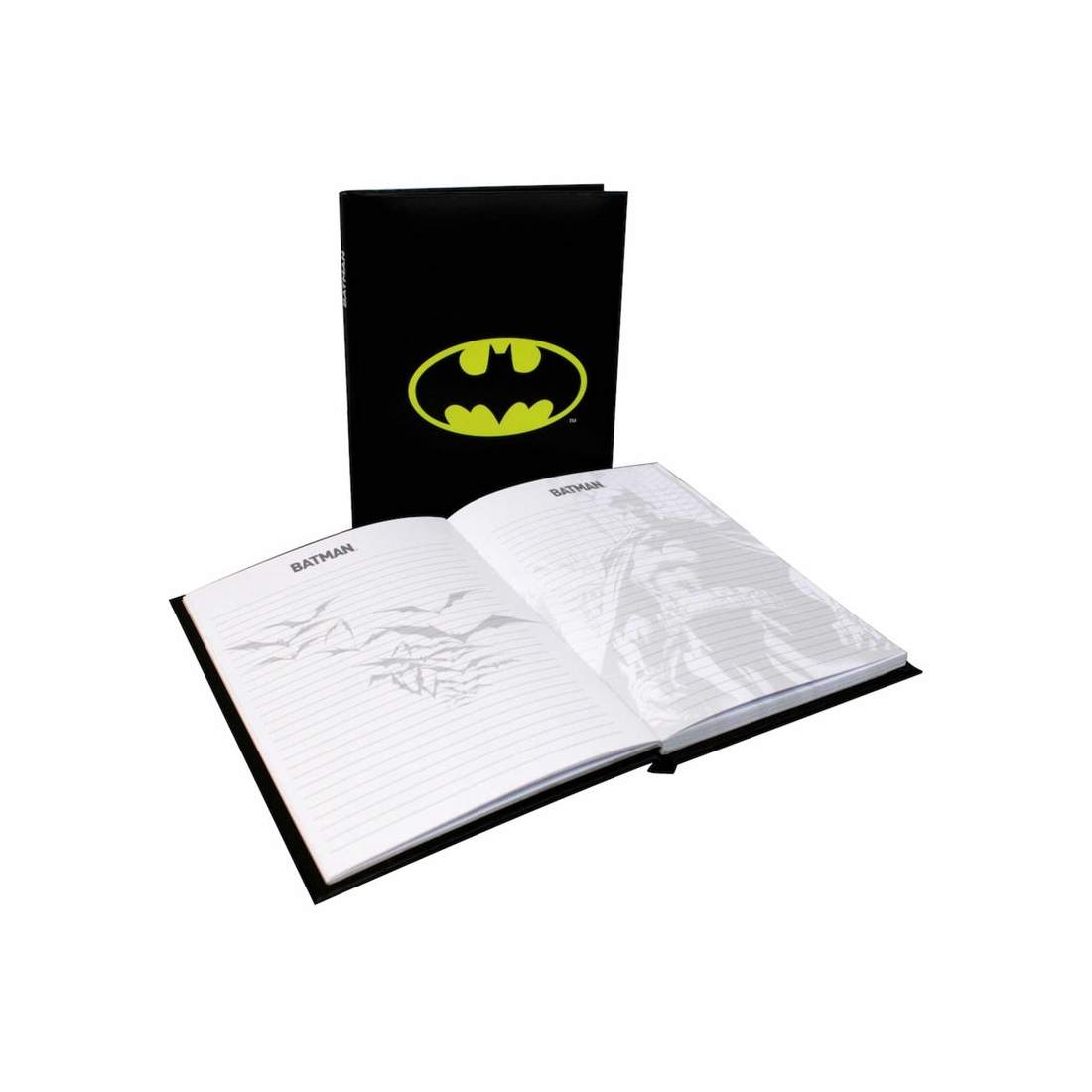 Batman Logo Light Notebook, 80 sidor, A5-storlek | Hem & Hobby | Pryloteket
