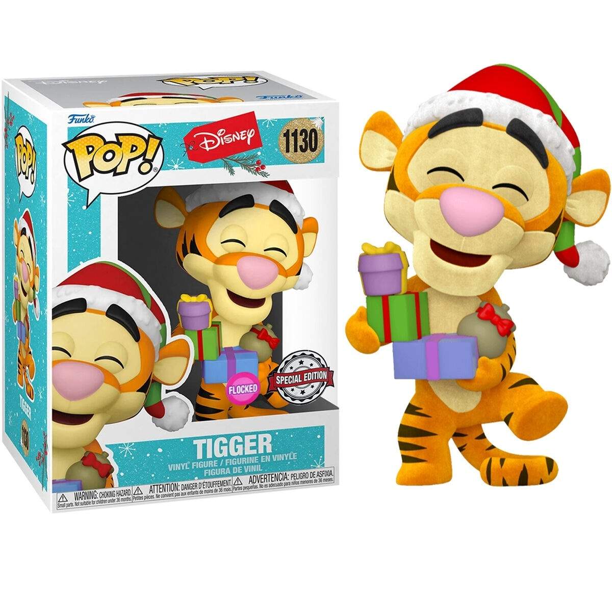 Disney Holiday Tigger Flocked Plys Legetøj, Exclusive Edition