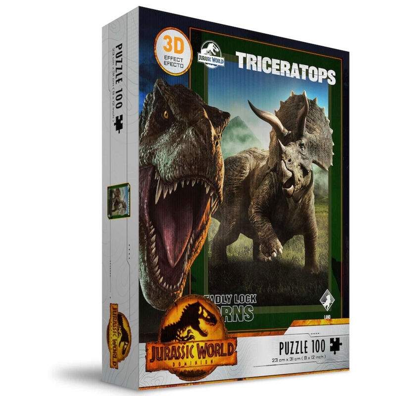 Triceratops 3D-puslespil, 100 brikker, sjovt for alle aldre