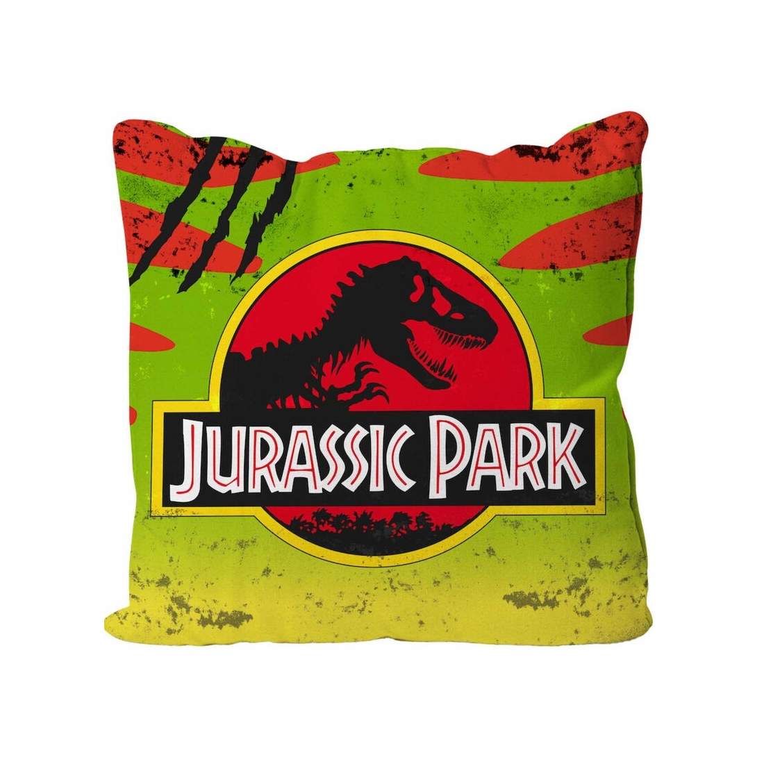 Jurassic Park-logotypkudde, 18x18 tum, mjuk polyester | Hem & Hobby | Pryloteket